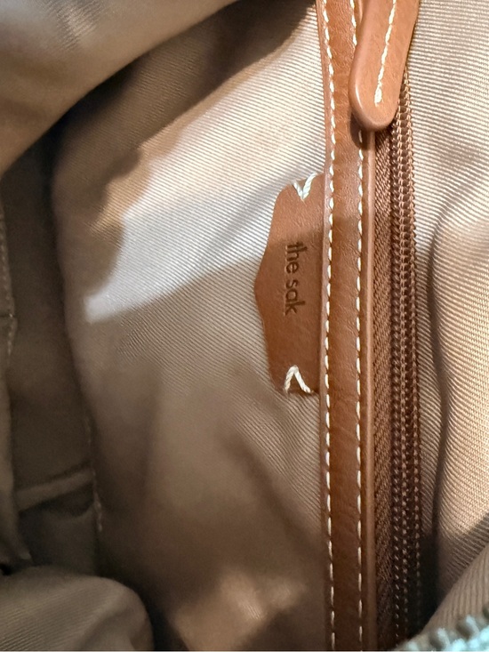 the Sak Suede Shoulder Bag in Sage Green with Adjustable Strap main image 1